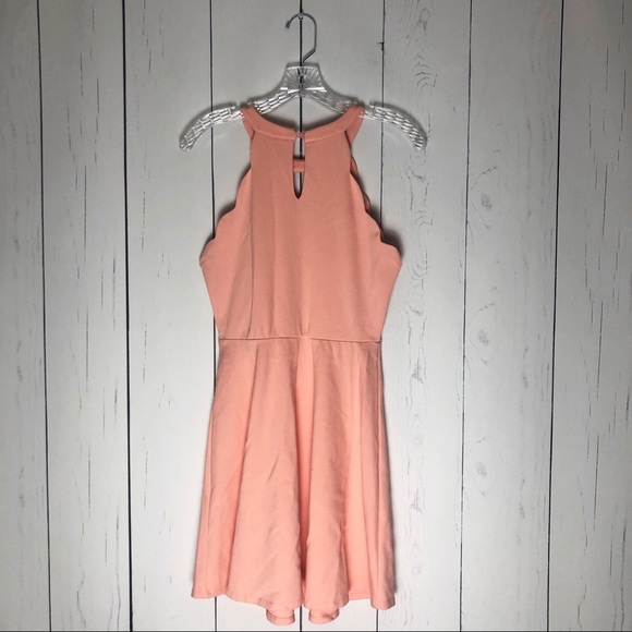 Scallop Edge Mini Dress - Picture 2 of 6